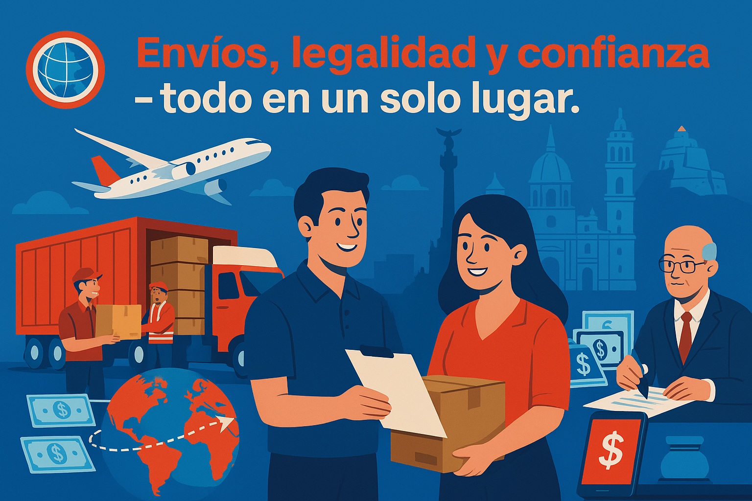 Clientes realizando envíos y giros con US Facilities